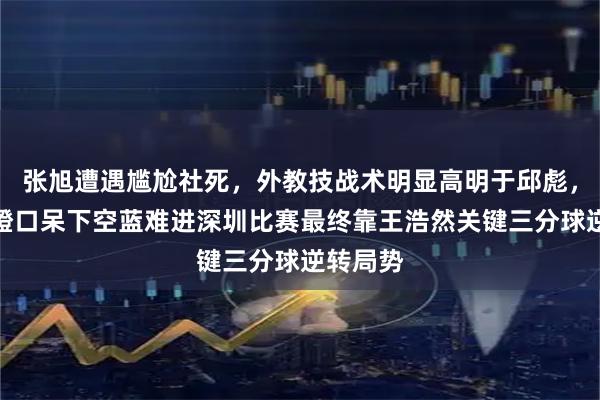 张旭遭遇尴尬社死，外教技战术明显高明于邱彪，张旭目瞪口呆下空蓝难进深圳比赛最终靠王浩然关键三分球逆转局势