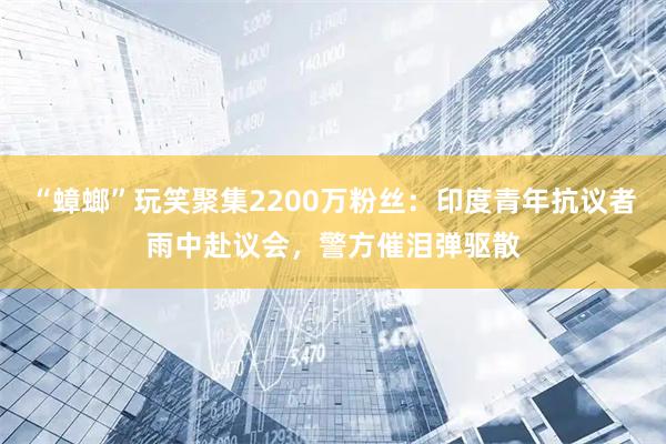 “蟑螂”玩笑聚集2200万粉丝：印度青年抗议者雨中赴议会，警方催泪弹驱散